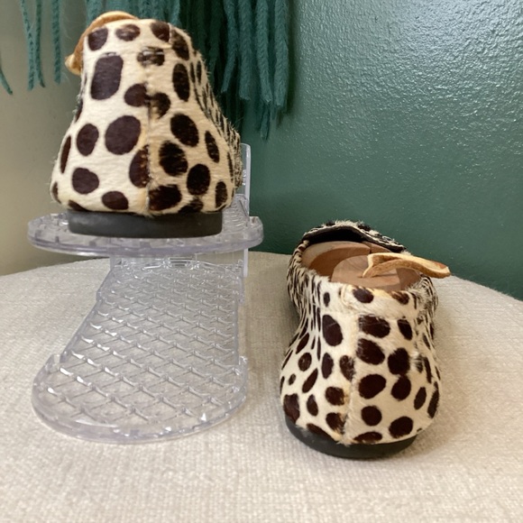 Sperry Brown and Cream Spotted Cheetah Print Ballet Flats - Picture 2 of 6